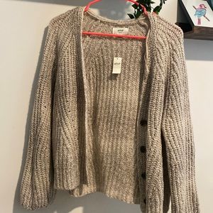 Brand New Aerie Grey Oversized Cropped Cardigan